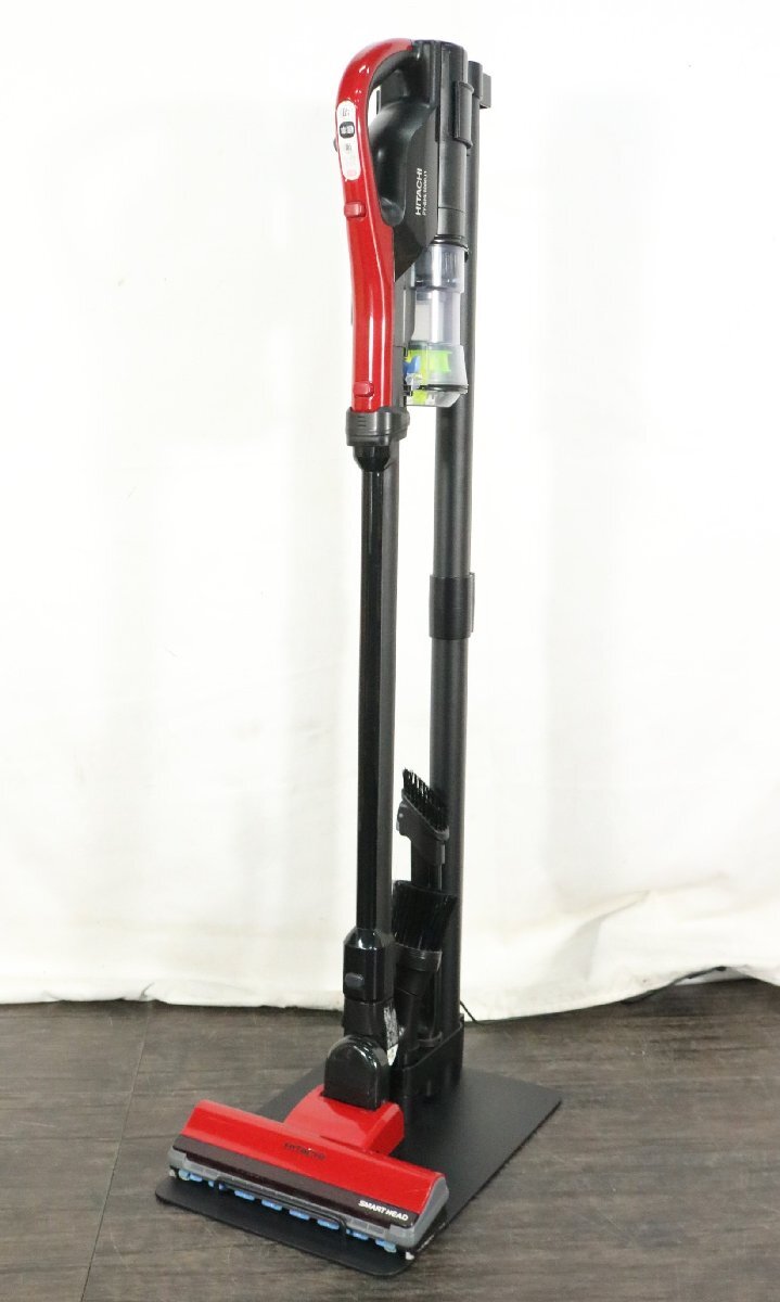 日立 クリーナー SMART HEAD 赤 コードレスクリーナー 充電スタンド付