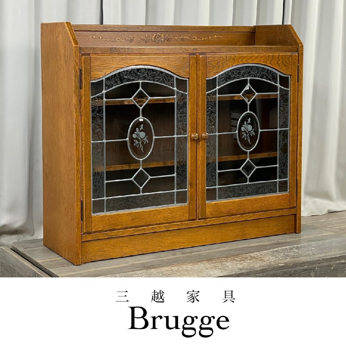 k9 美品 良品 三越ブルージュ 飾り棚 ガラス棚