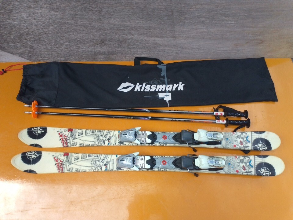 傷や汚れあり】【現状品】 KAZAMA カザマ VISHUN 99cm ショートスキー