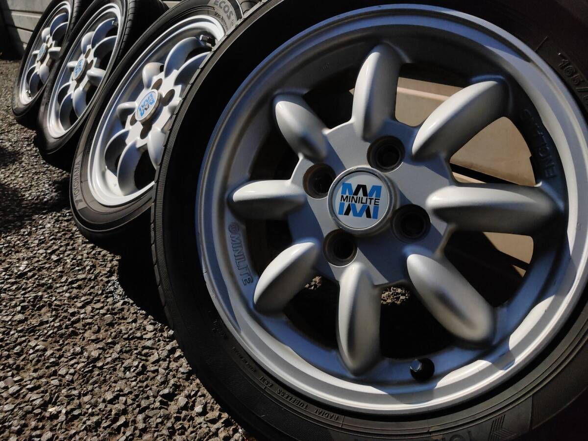 14インチ 165/55R14 タイヤ付き ミラジーノ 純正 ミニライト 2本