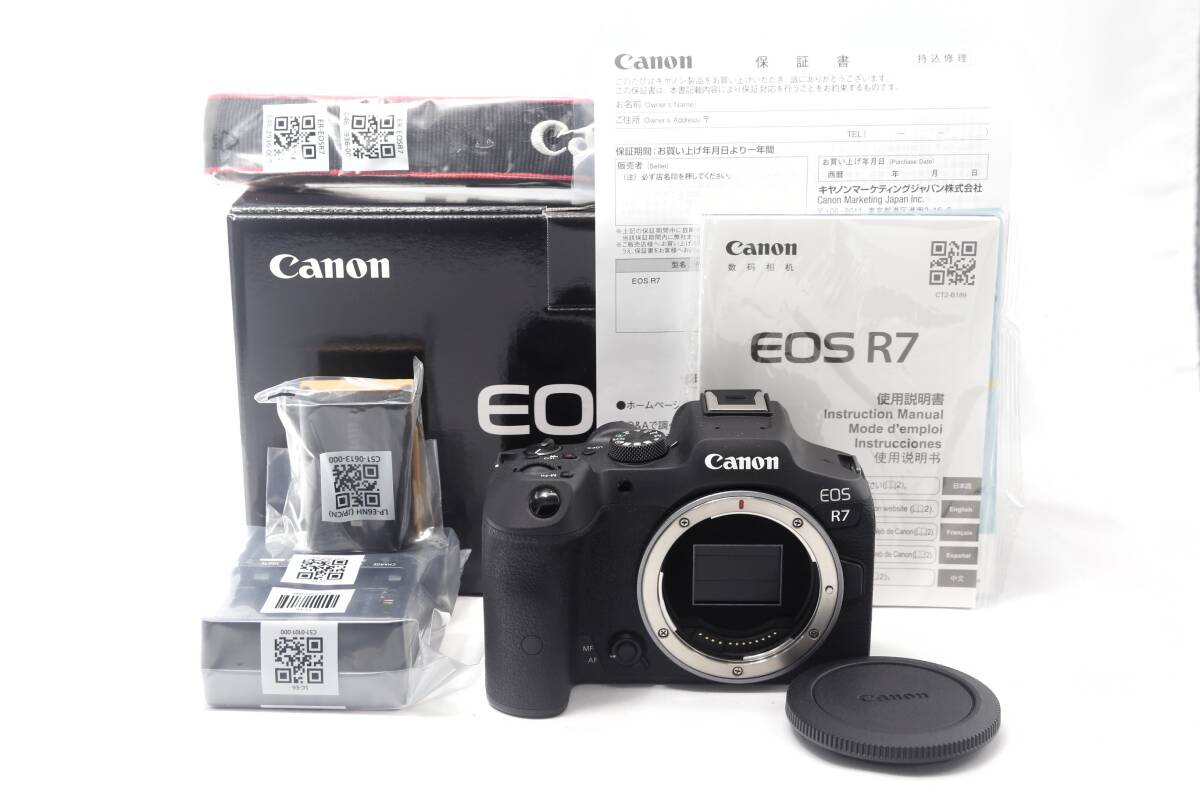 canon R7 ミラーレス一眼　箱付き　美品　カメラ　キャノン Canon】 キヤノン ミラーレス カメラ EOS R7 ボディー キャノン