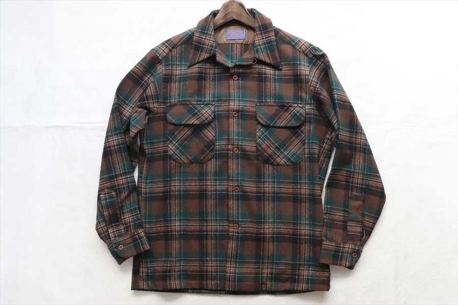Pendleton ウールシャツ 70s シャドー オンブレ チェック やや傷 Pendleton ウールシャツ 70s シャドー オンブレ チェック やや傷