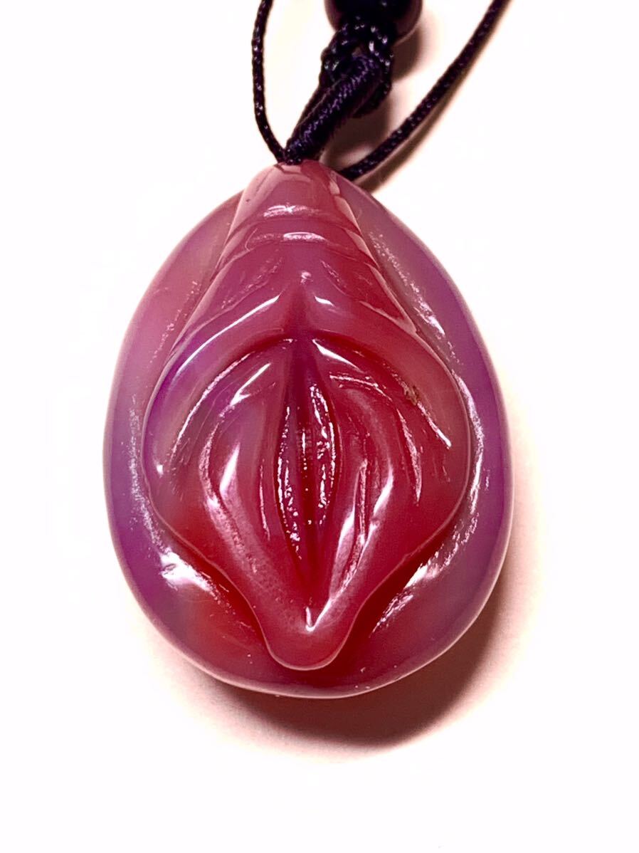 未使用】本メノウ彫 女陰 ヌード メノウ 貴重 希少品 提げ物 芸術品