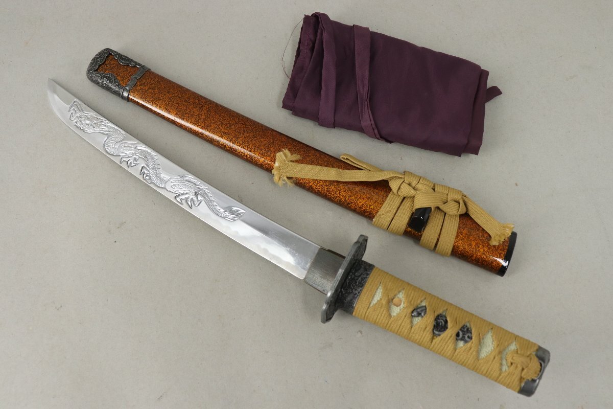 古い 素銅造 七宝 三つ葉葵文 古色 鍔一対 徳川家紋 共箱 武具