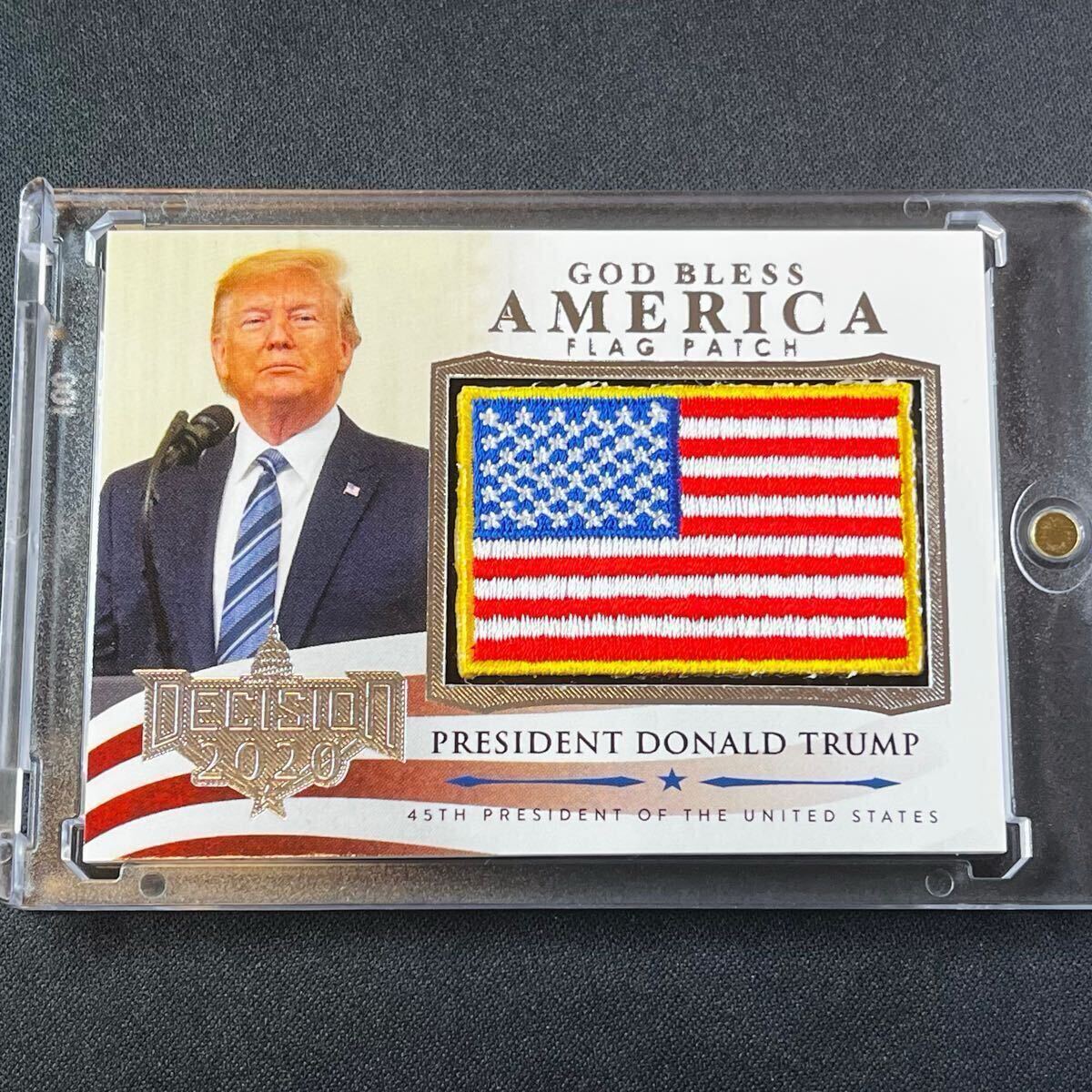 アメリカ大統領 ドナルド・トランプ 国旗パッチカード 未使用に近い】2020 Decision 第45代アメリカ大統領 ドナルド