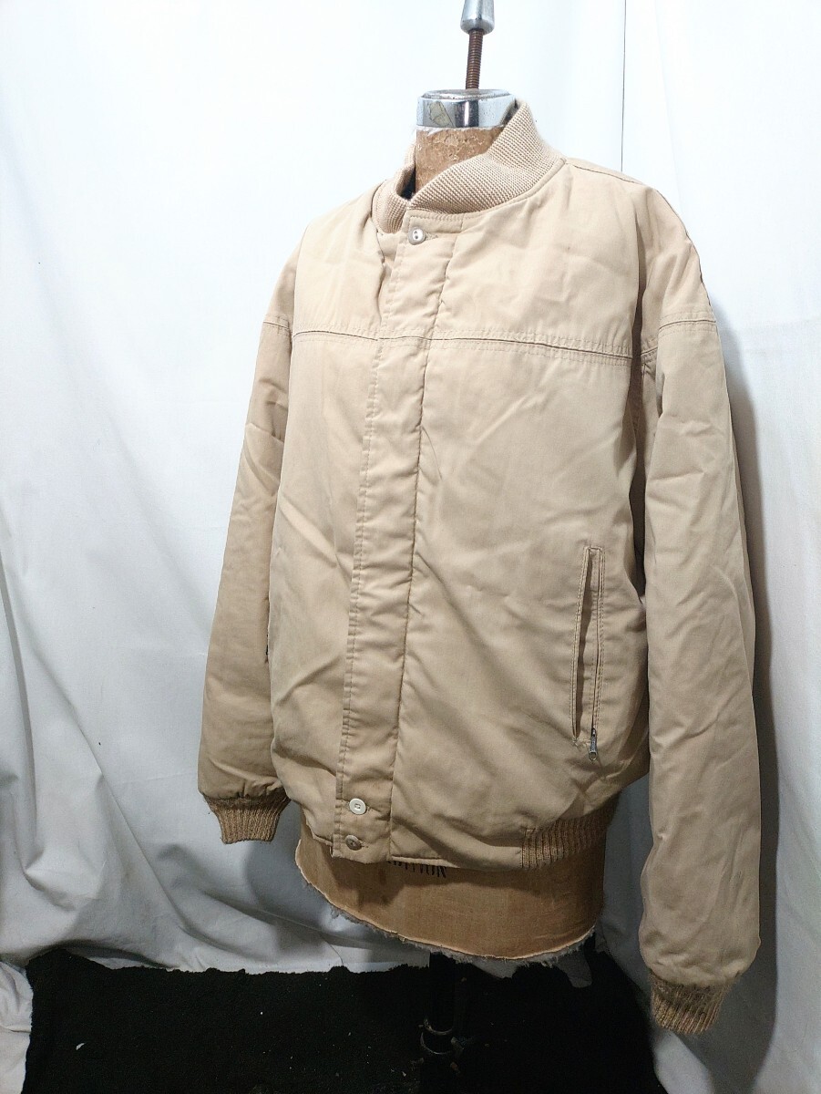 1980'S Catalina Varsity Derby Jacket, Cup Shoulder, Made in USA, Men's Size L unclear gray type Vintage Second Hand