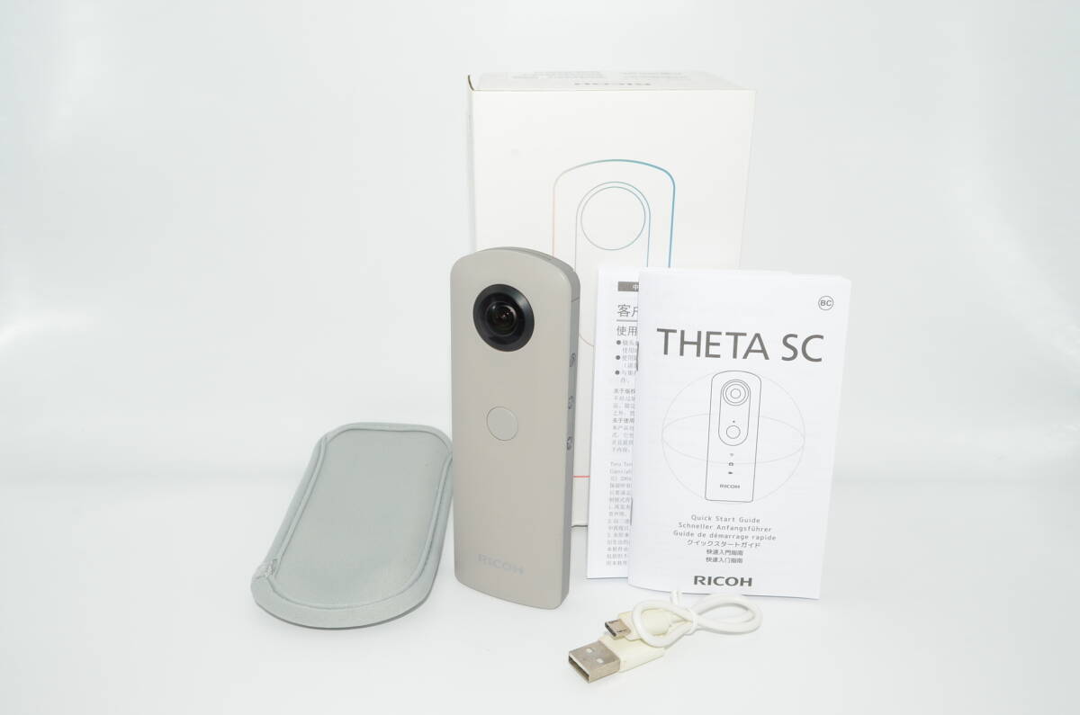 超美品 RICOH THETA SC Beige Ricoh Theta SC2 4K 360 Spherical