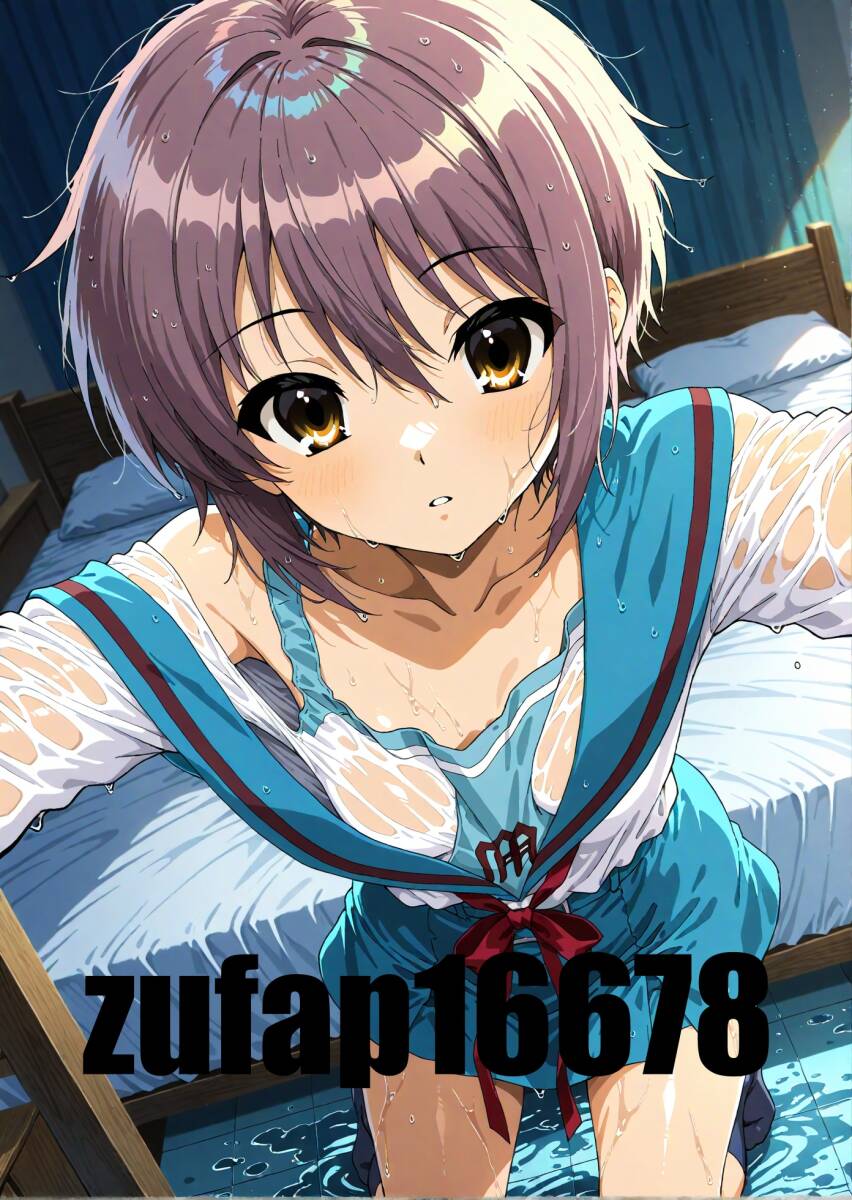 涼宮ハルヒの憂鬱 ピンナップポスター 長門有希ちゃん制服眼鏡