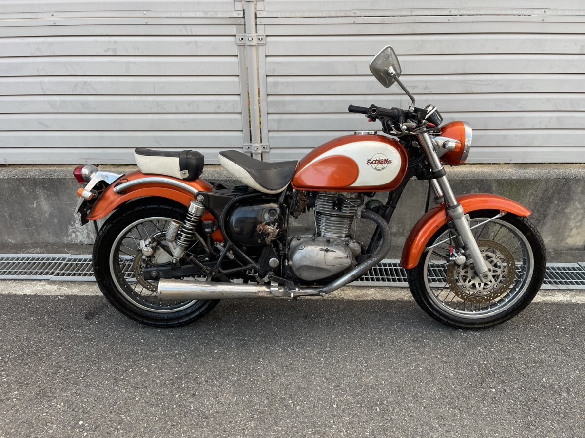 カワサキ　エストレヤ純正マフラー　キャブ車 カワサキエストレヤ純正マフラーキャブ車