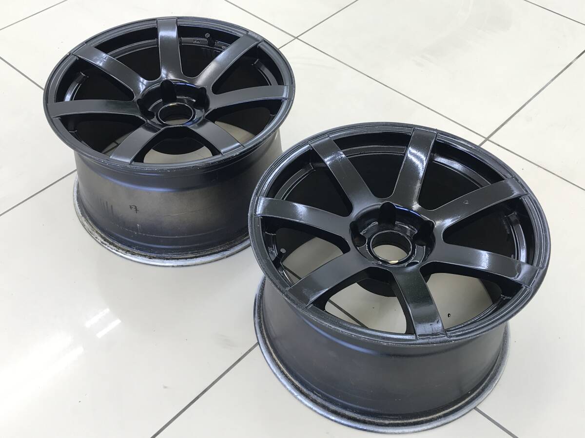 深リム カーボン調 Weds Sport RS-5 ウェッズスポーツ ホイール 2本 4H 