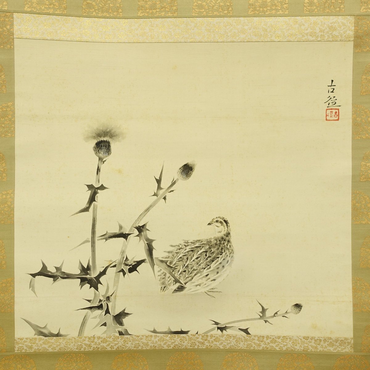 掛軸　小林古径　薊(あざみ) 掛軸 小林古径 薊(あざみ) - メルカリ