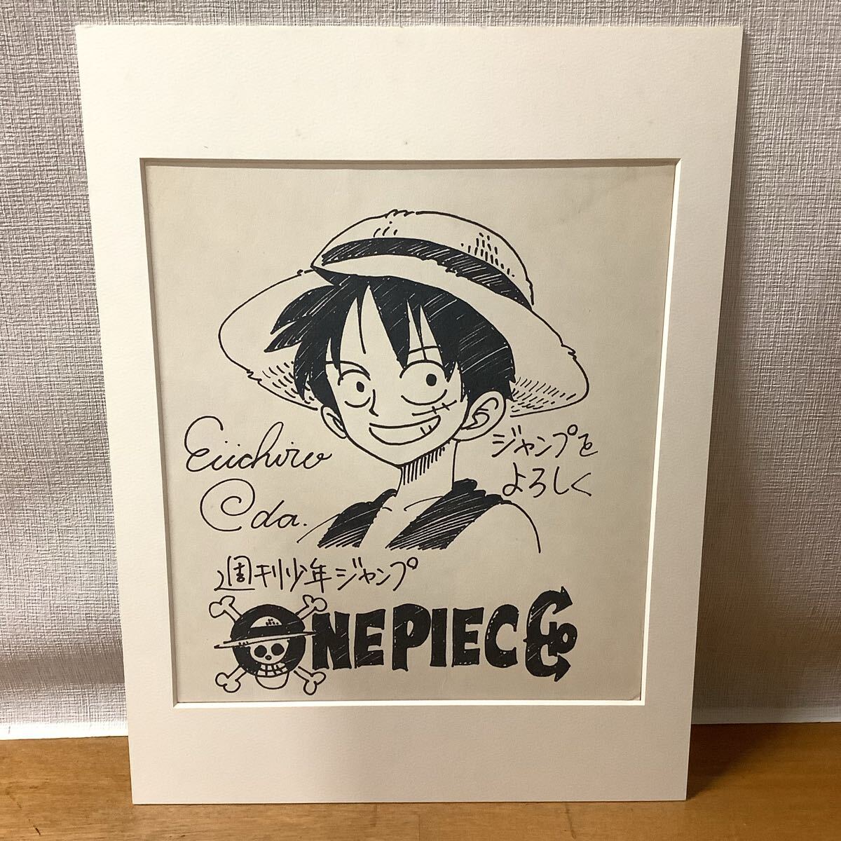 ワンピース 2億冊突破記念 サイン色紙 ONE PIECE 2億冊突破記念ルフィ
