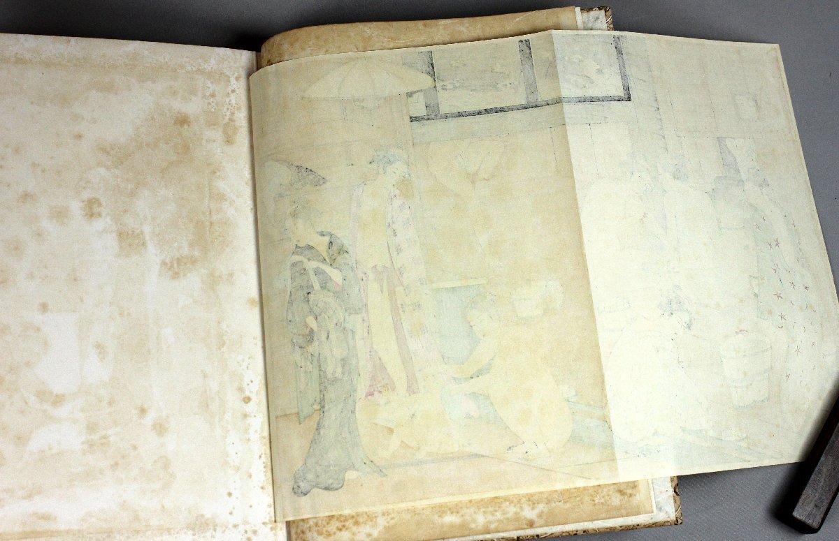 艶画帖」 仮題 12図 明治頃写 1冊｜和本 古典籍 春画 艶本