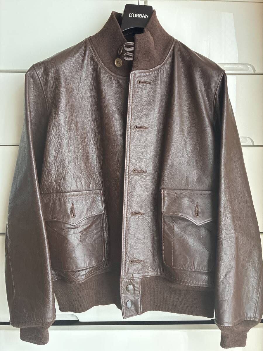 A-2フライトジャケット J.A.DUBOWホースハイド　ロストワールド J.A.DUBOW A-2 レザーフライトジャケット 38 ロストワールド