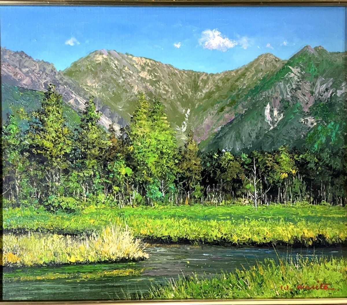 林　道夫　油絵　額縁入り