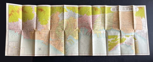 「摂州須磨浦一ノ谷真景細見」名所記画図板本 木版図 一枚|古地図 和本 摂州須磨浦一ノ谷真景細見」名所記画図板本 木版図 一