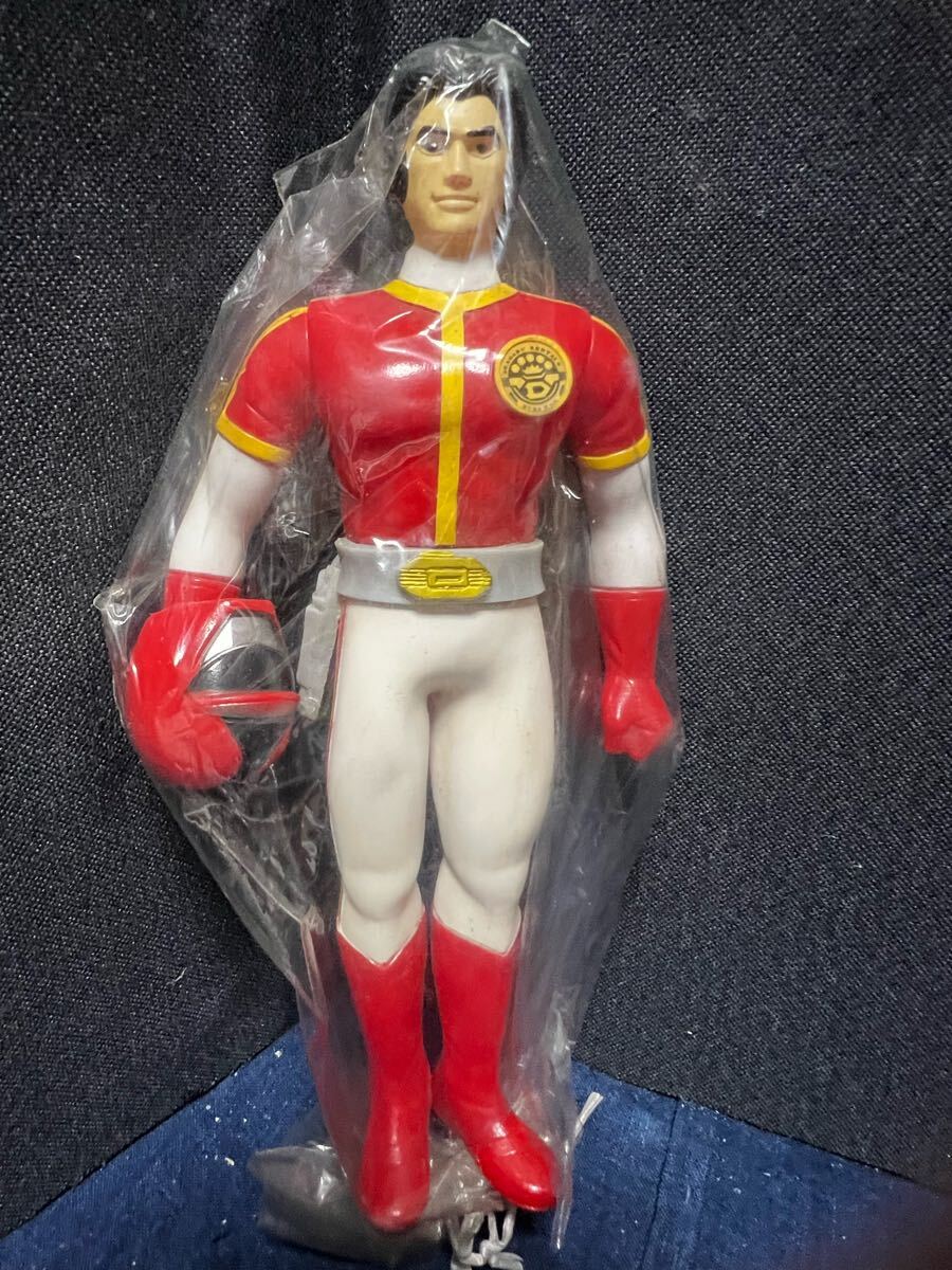 貴重・激レア 科学戦隊ダイナマン ダイナレッド 面取れ ソフビ 当時物