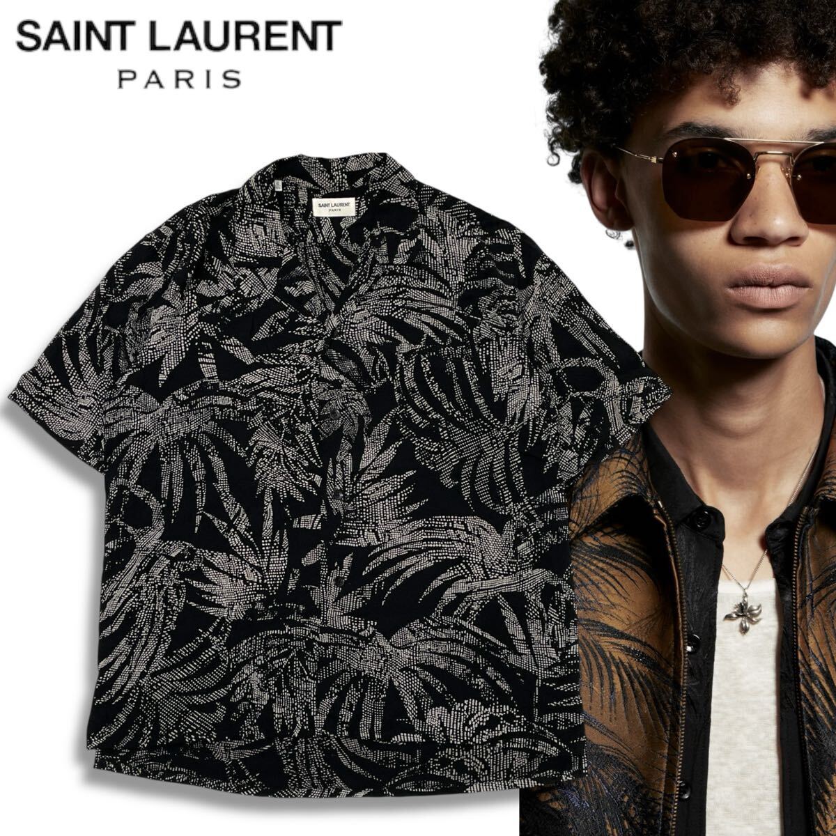 SAINT LAURENT 14SSアロハシャツ キムタク着用