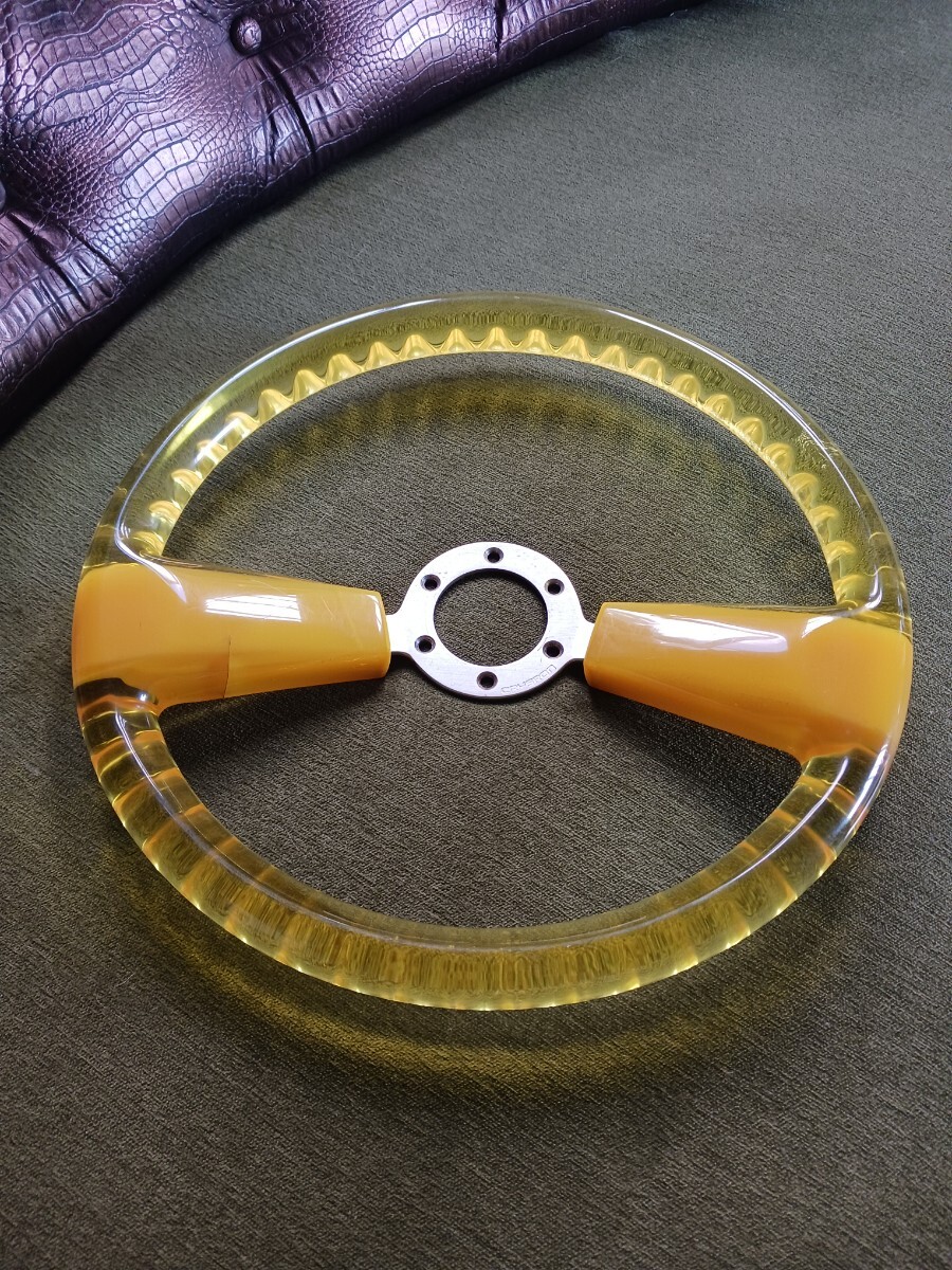 CRYSRON 透明 ステアリング 本体 CRYSRON 透明 ステアリング 本体 激レア CRYSRON アクリルステアリング