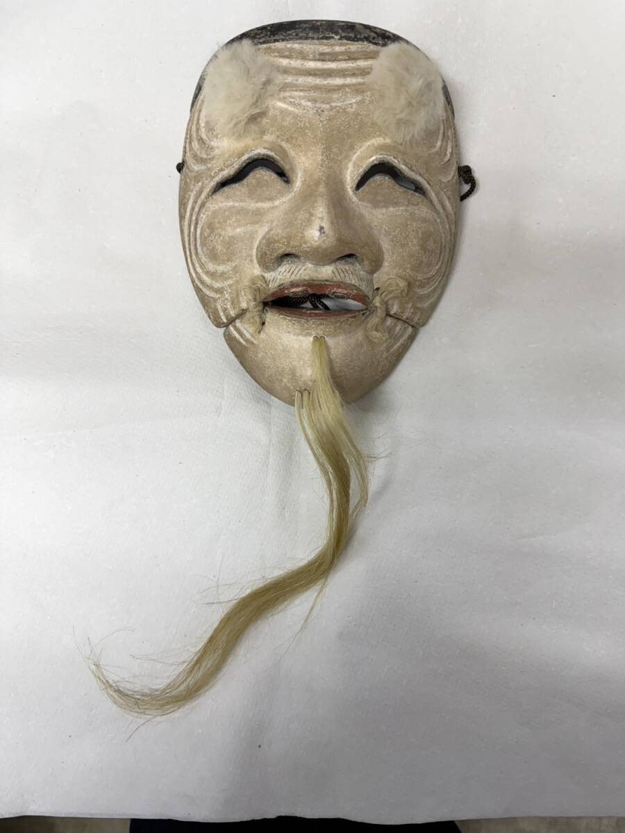 □面打師「堀安右衛門」作 木彫彩色能面『若女』共箱 面袋付□の落札