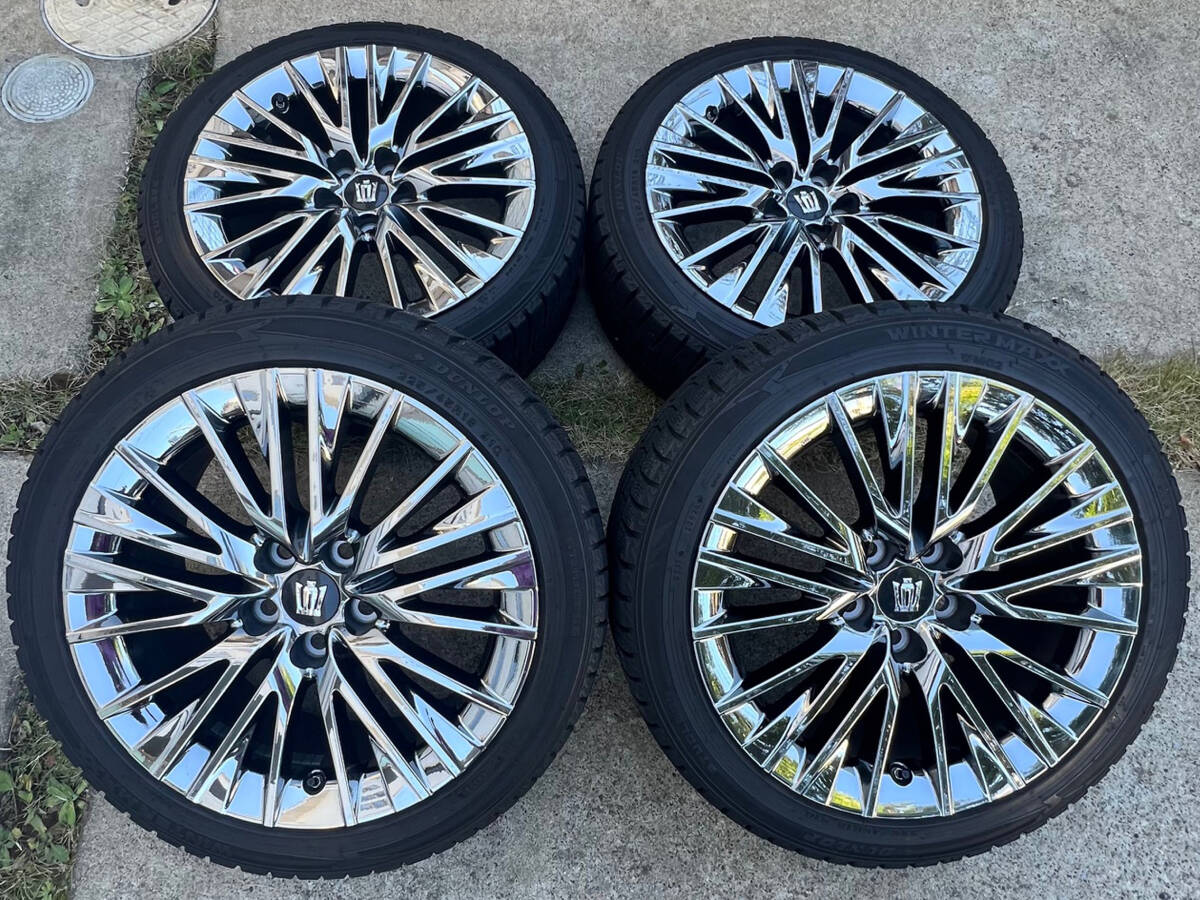 220系 クラウン G-Executive 純正 8J +45 18インチ スパッタリング G エグゼクティブ スタッドレスタイヤ トヨタの1番目の画像