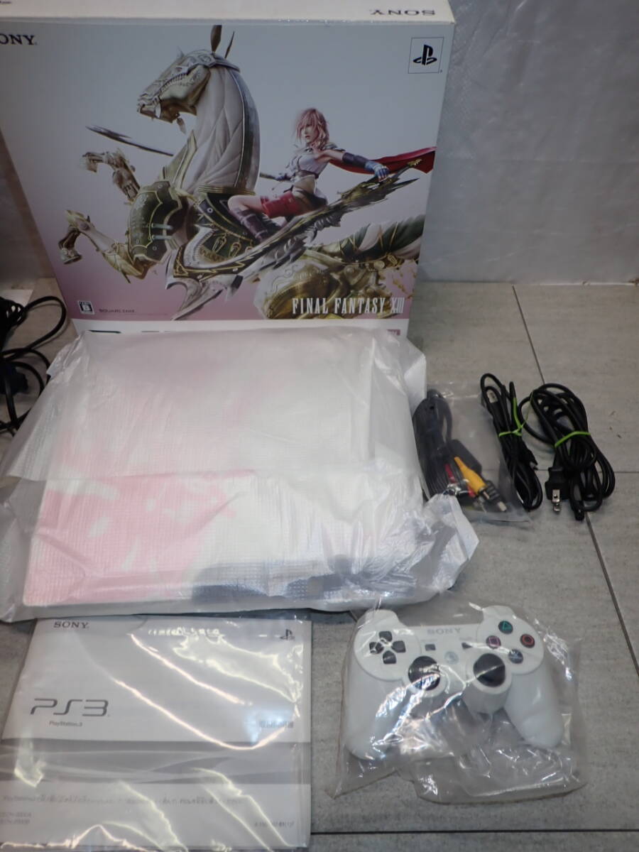 1円～ 美品 SONY PS3 本体 CECH-2000B FF 250GB ファイナルファンタジー XIII LIGHTNING EDITION プレイステーション 付属品 H1276の1番目の画像