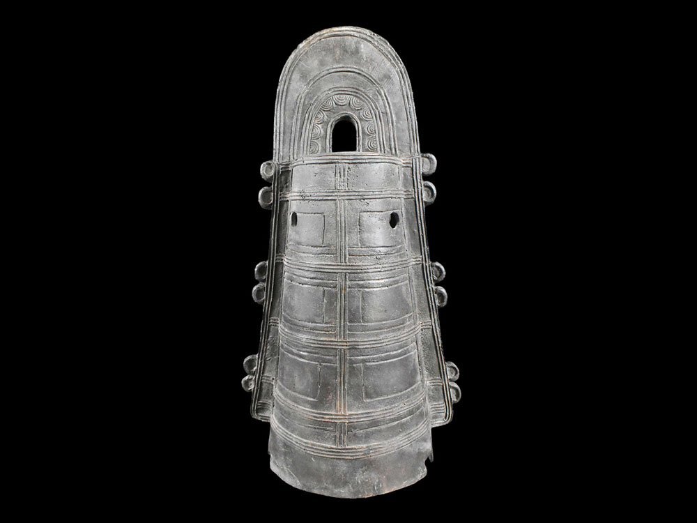 【雲】某有名収集家放出品 中国古玩 仏教美術 銅鐸 釣鐘 銅鈴 高さ53.5cm 古美術品(旧家蔵出)DJ1207 LVThonf63の1番目の画像