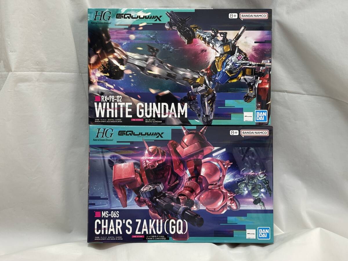 ★　送料無料　新品　HG 1/144 白いガンダム&amp; HG 1/144シャア専用ザク (GQ) 機動戦士Gundam GQuuuuuuX　★の1番目の画像