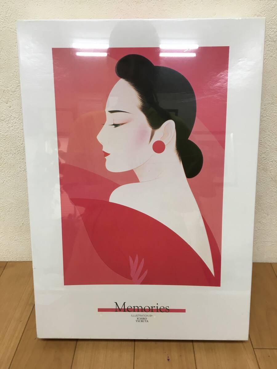 中古】□ 鶴田一郎|「メモリアルブーケ」|リトグラフ|サイン有|限定150