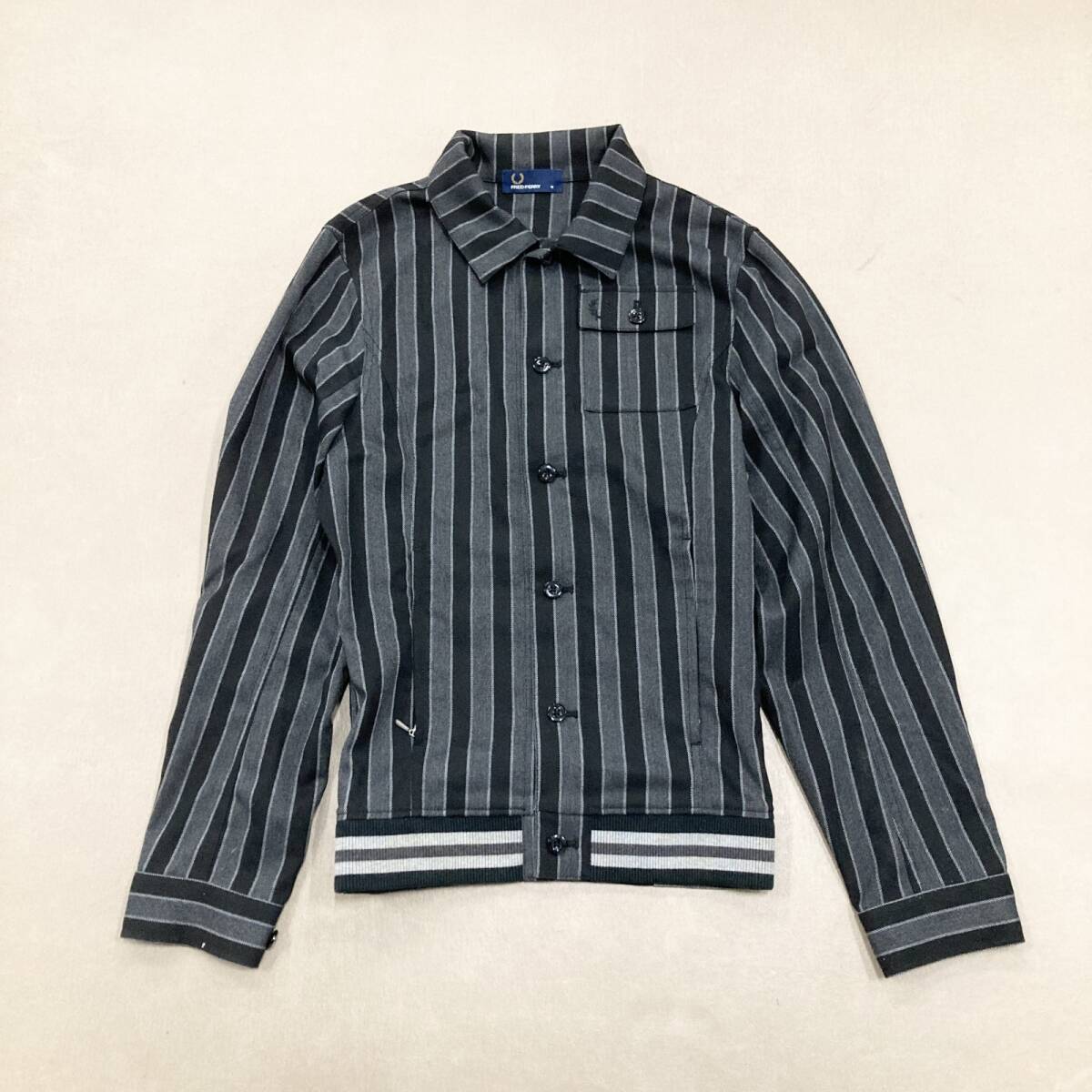FRED PERRY ストライプ柄 G-9スイングトップ/ハリントンジャケット S