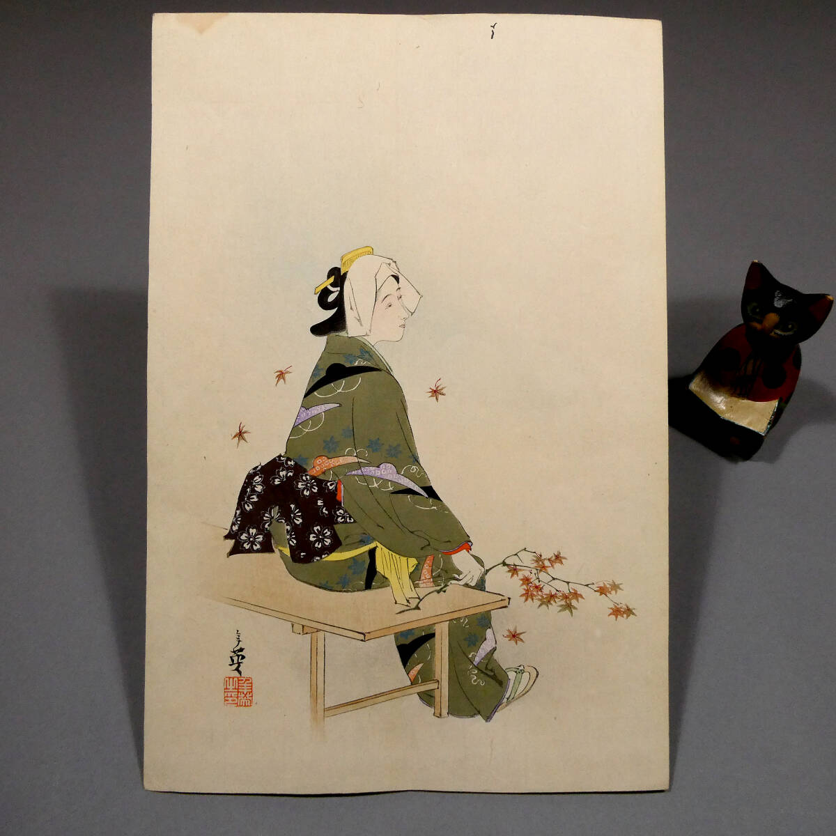 月岡芳年作 保証品 『延命院日当話』 『寝巻姿の美人』 浮世絵 美人画