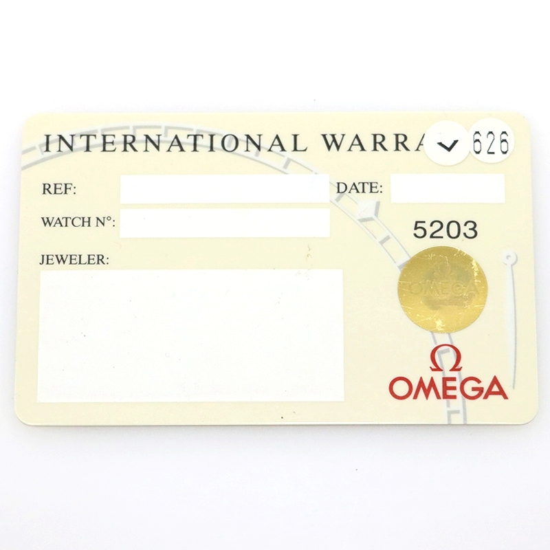 OMEGA オメガ時計付属品 古い国際保証書(ギャランティーカード) 白