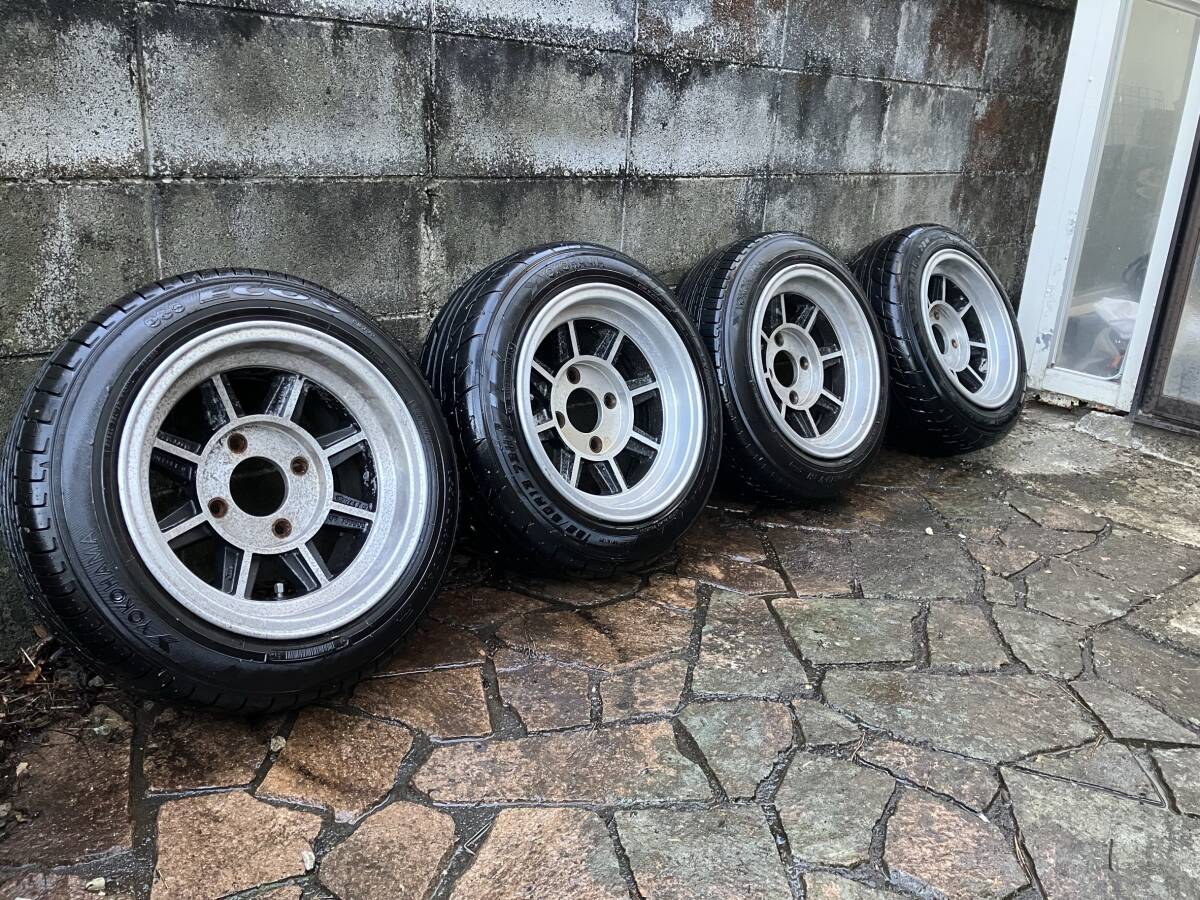 ◎ワタナベ 13インチ 7j Bタイプ 4H PCD114.3 ネオバ 165/60r13 2本