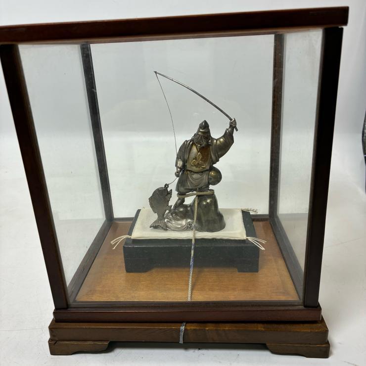 中古】【K2714】鬼瓦/須山/石州瓦/七福神/縁起物/恵比須様/大黒様/屋根