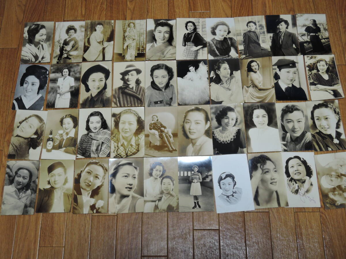 戦前絵葉書 女優 夏川静江 ブロマイド 裏無地 (G64)1の落札情報詳細