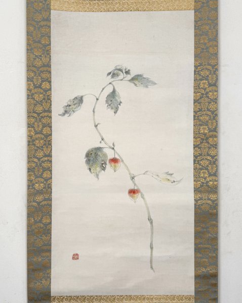 中古】◇◇島津和幸 羽衣(能面・富士山) 油彩 F10号 48年作 春陽会会友