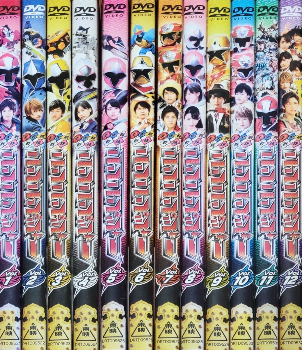 中古】レンタルDVD 手裏剣戦隊ニンニンジャー 全12巻セット ケース交換