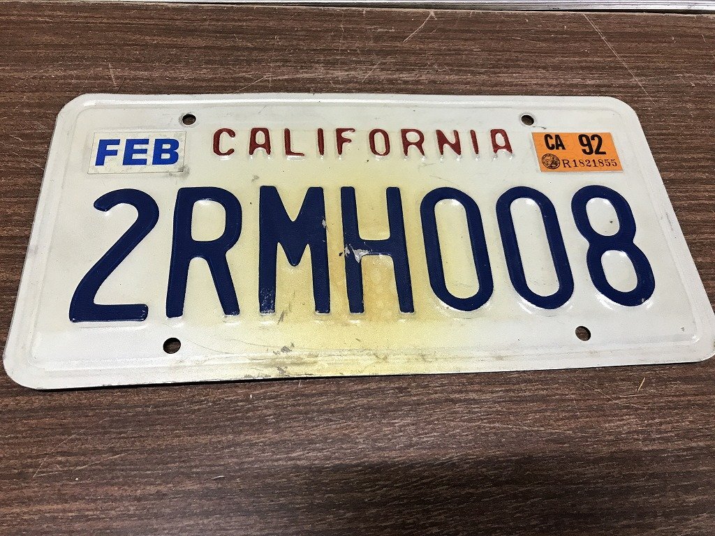 アメリカ カリフォルニア州 ナンバープレート 黒ナンバー バイク用