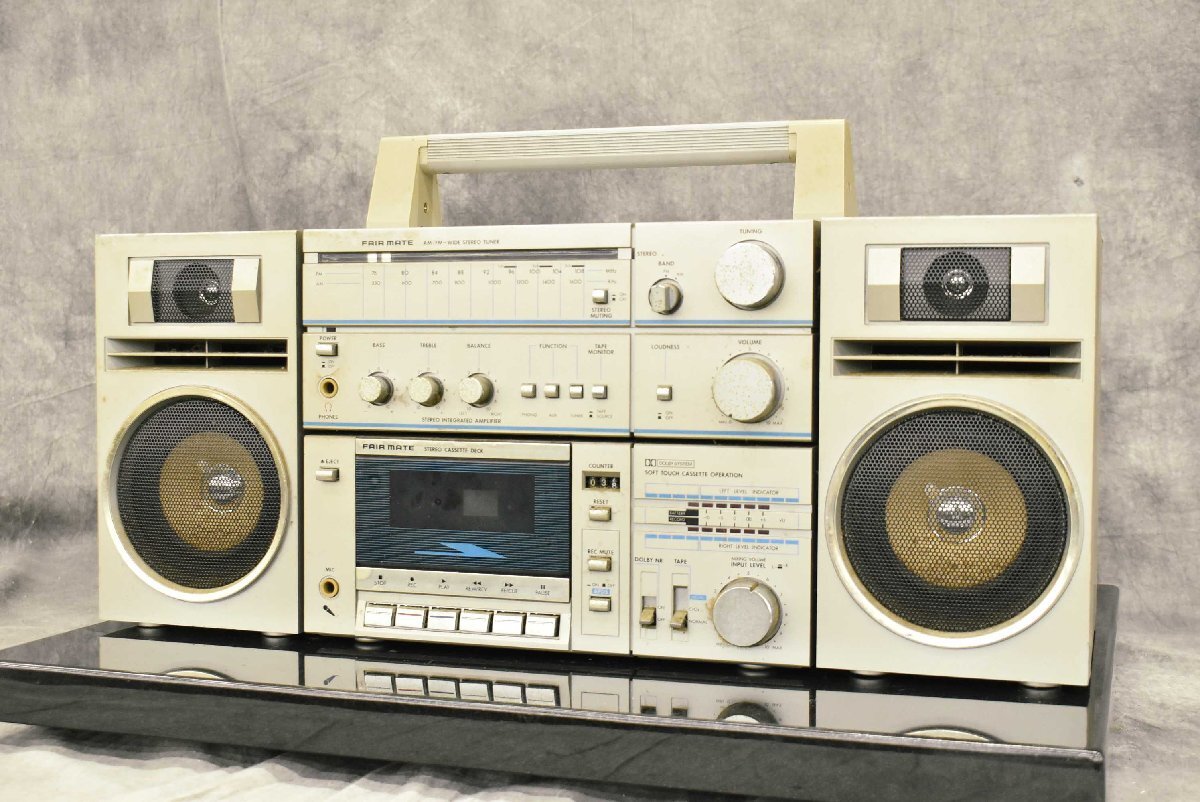 中古】昭和レトロ FAIR MATE フェアメイト RD-W99 ダブルカセット