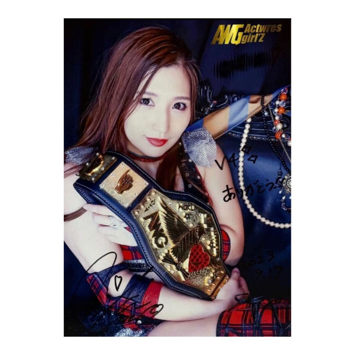 鬼レア❗️アクトレスガールズ 集合 直筆サイン ポートレート 女子プロレス 未使用に近い】高瀬みゆき 限定発売 ビキニ 直筆サイン ポートレート