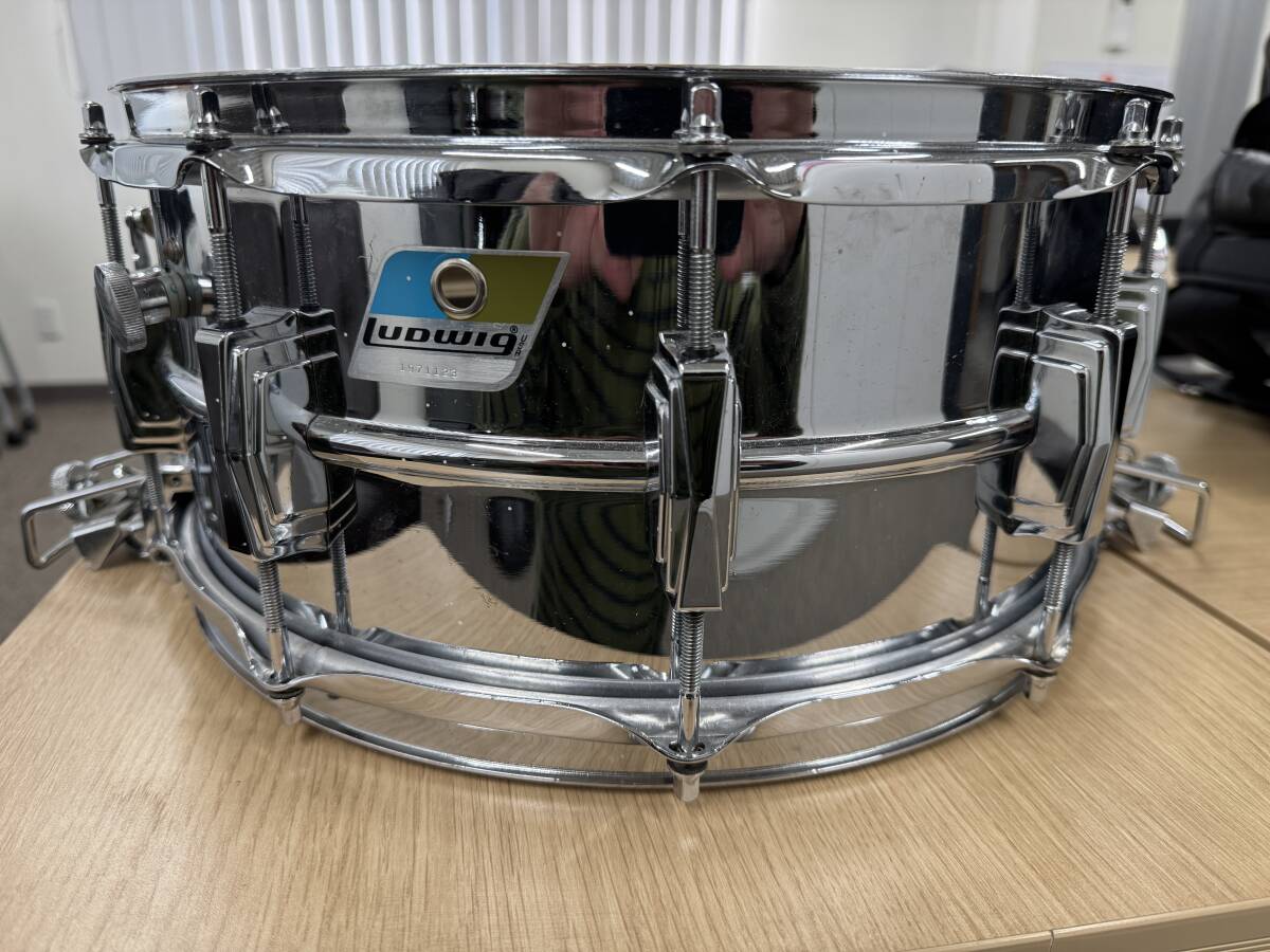 中古】中古 70年代 LUDWIG LM411 Super Sensitive 14×6.5 ケース付き 