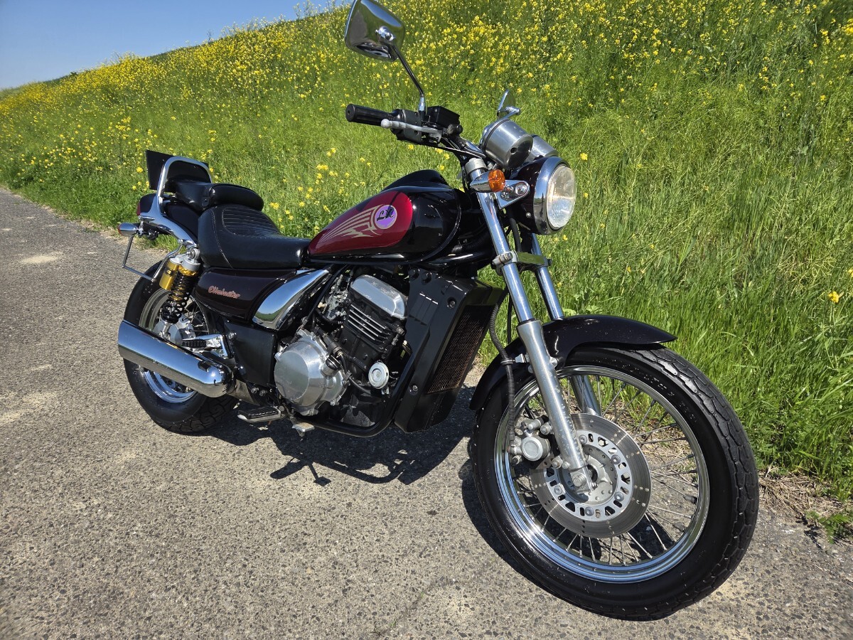 中古】カワサキ エリミネーター250Vカスタム車マフラー ハンドル実動車
