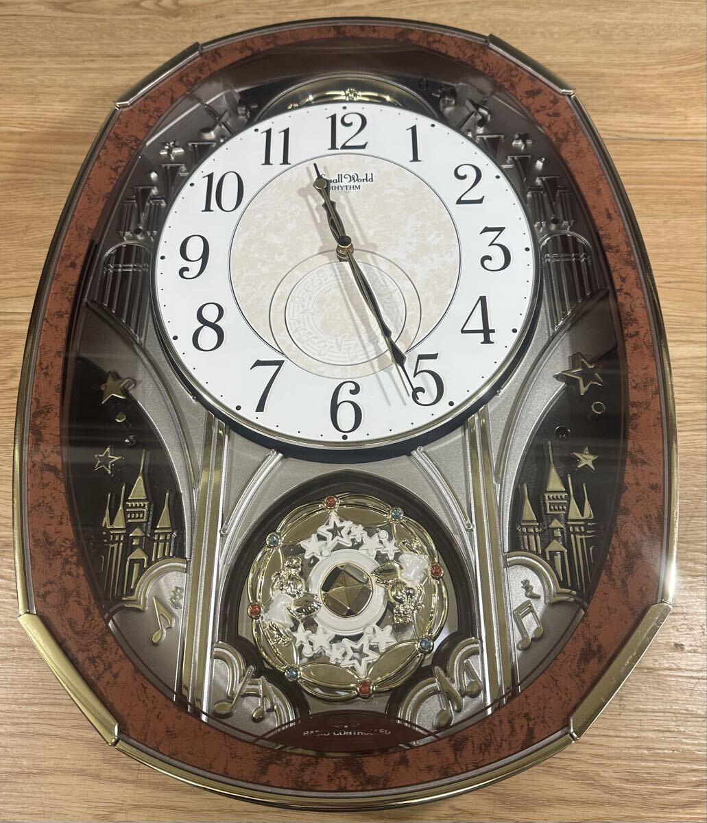 リズム時計 電波時計 Small World スモールワールド M457-SXXY☆動作品