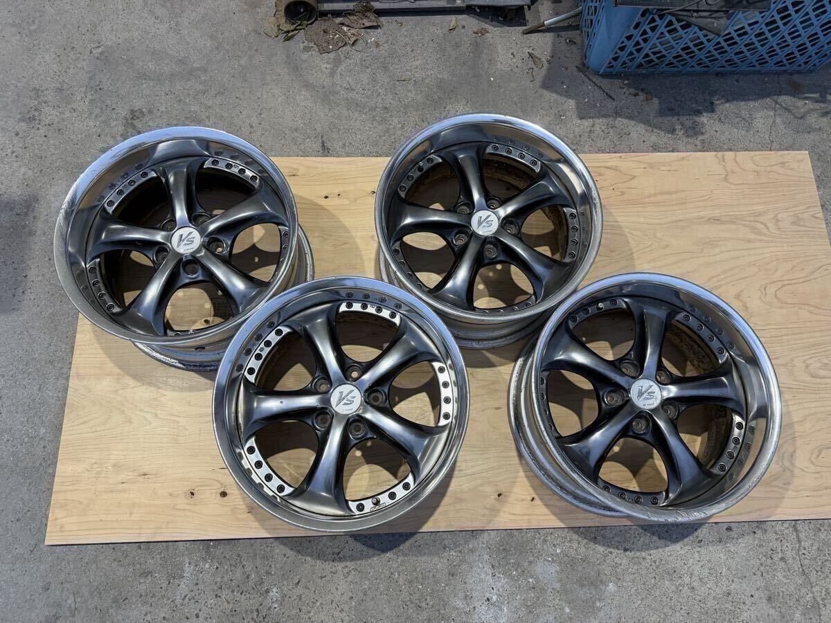 中古】4穴 114.3 5穴 114.3 マルチホイール 4H 5H 8j 9j WORK 深リム