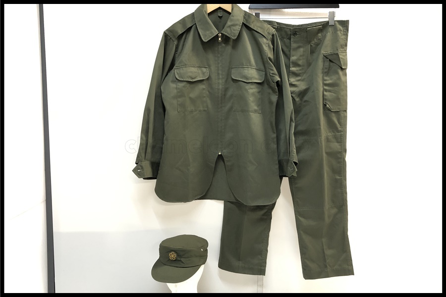 陸上自衛隊 65式作業服上下セット 二等陸曹階級章 レンジャー章 スキー