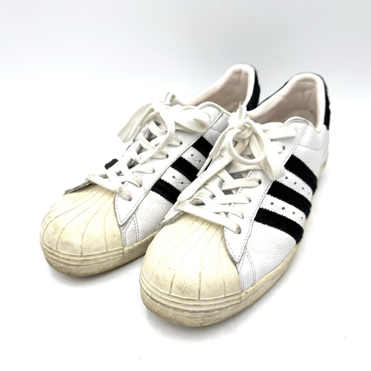 新品】新品 金ベロ adidas SUPERSTAR 80s 黒白 28.5cm US10.5 