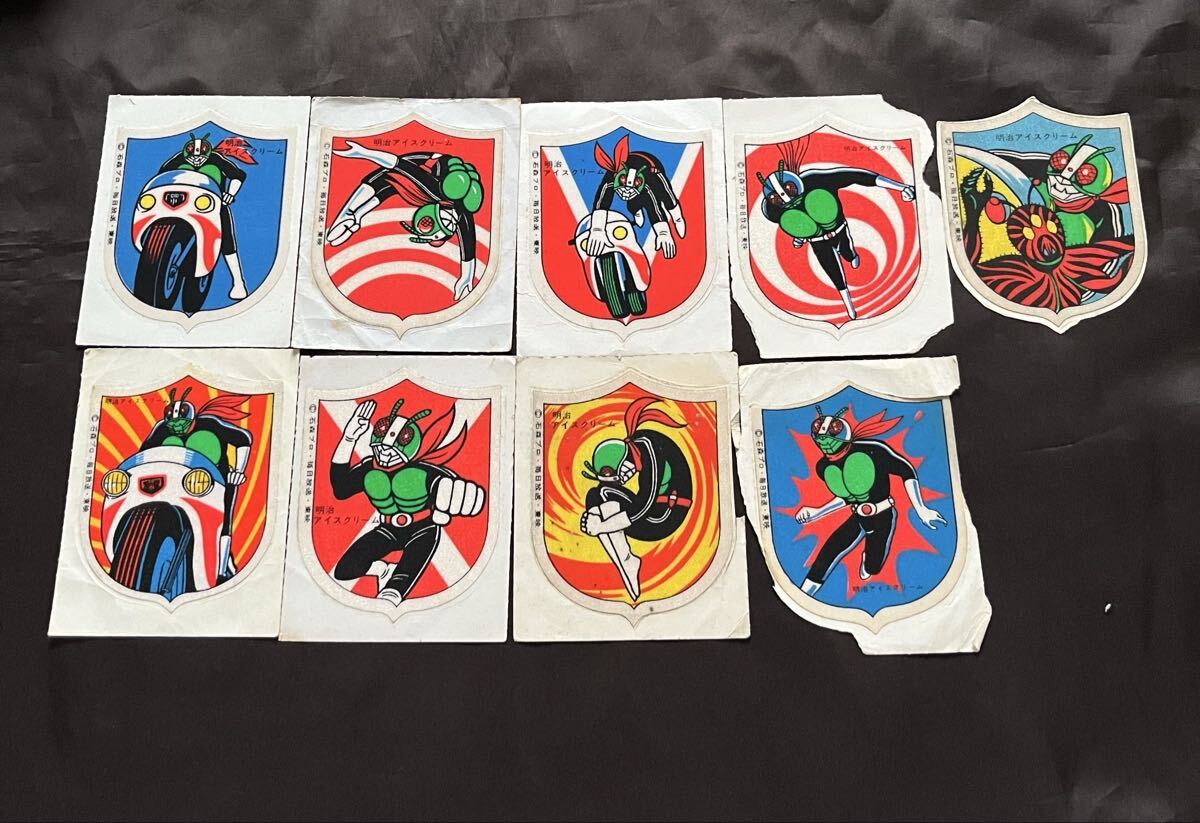 中古】明治アイスクリーム 販促商品うまか棒・仮面ライダー・大きな