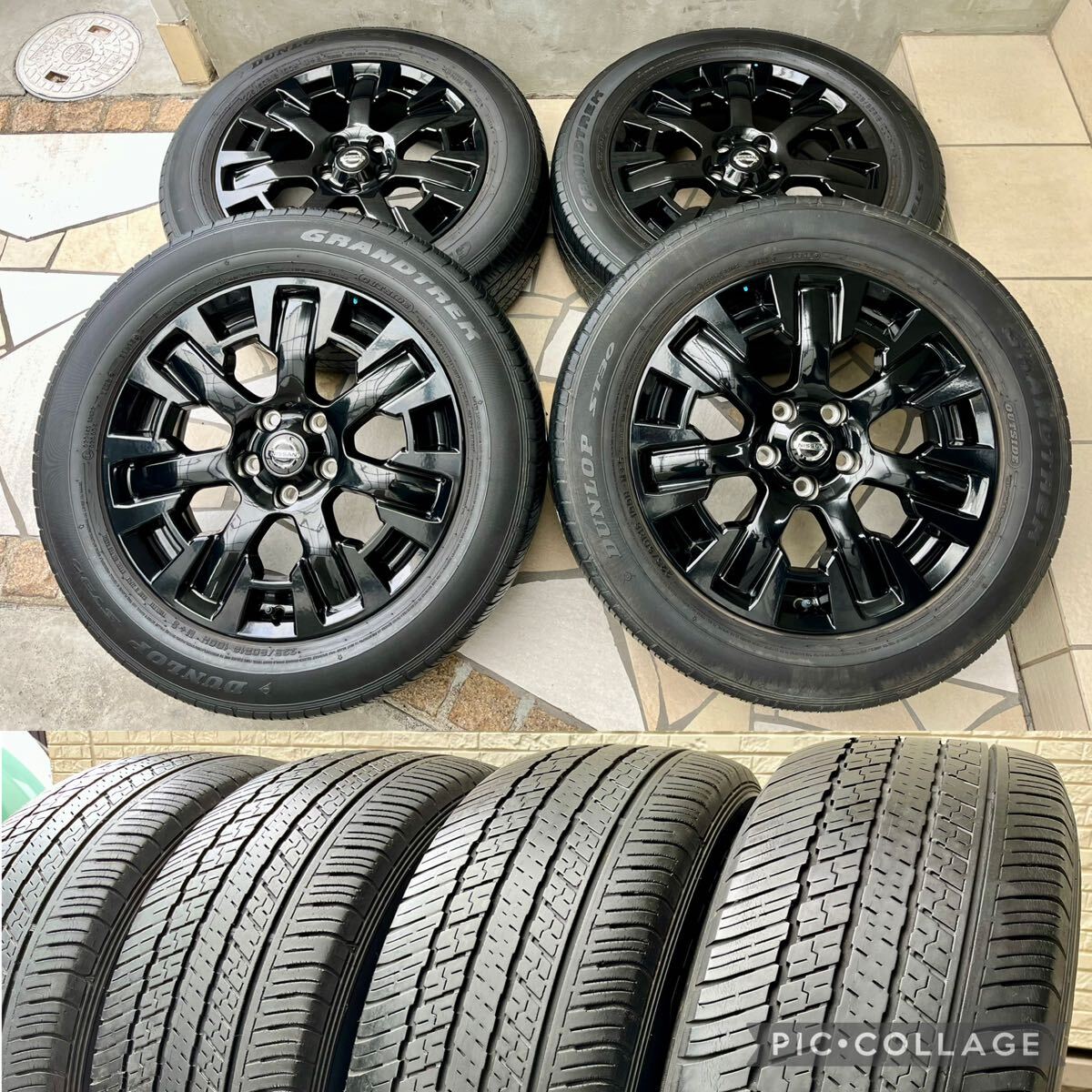 中古】エクストレイル T31 純正 6.5J-17 pcd114.3/5H 自家黒塗装済 4本 