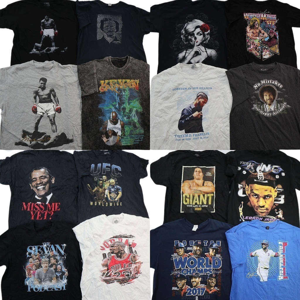 ジャケット/アウター 古着卸 まとめ売り 人物 Tシャツ 16枚セット