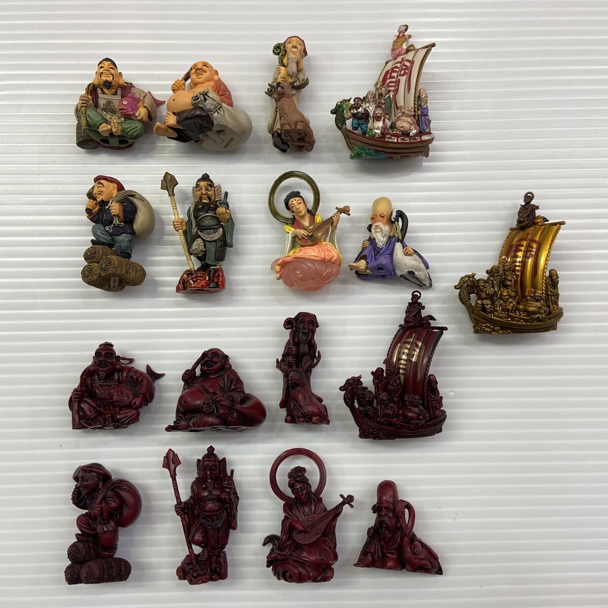 印材、遊印、篆刻、置物、（七福神、大黒、恵比寿） 中古】【16272】造幣局 泉友会製 刻印 七福神 2個 セット 恵比寿 大黒